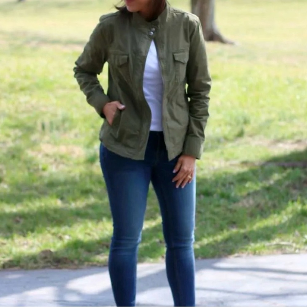 Hinge Utility Jacket in Olive Green